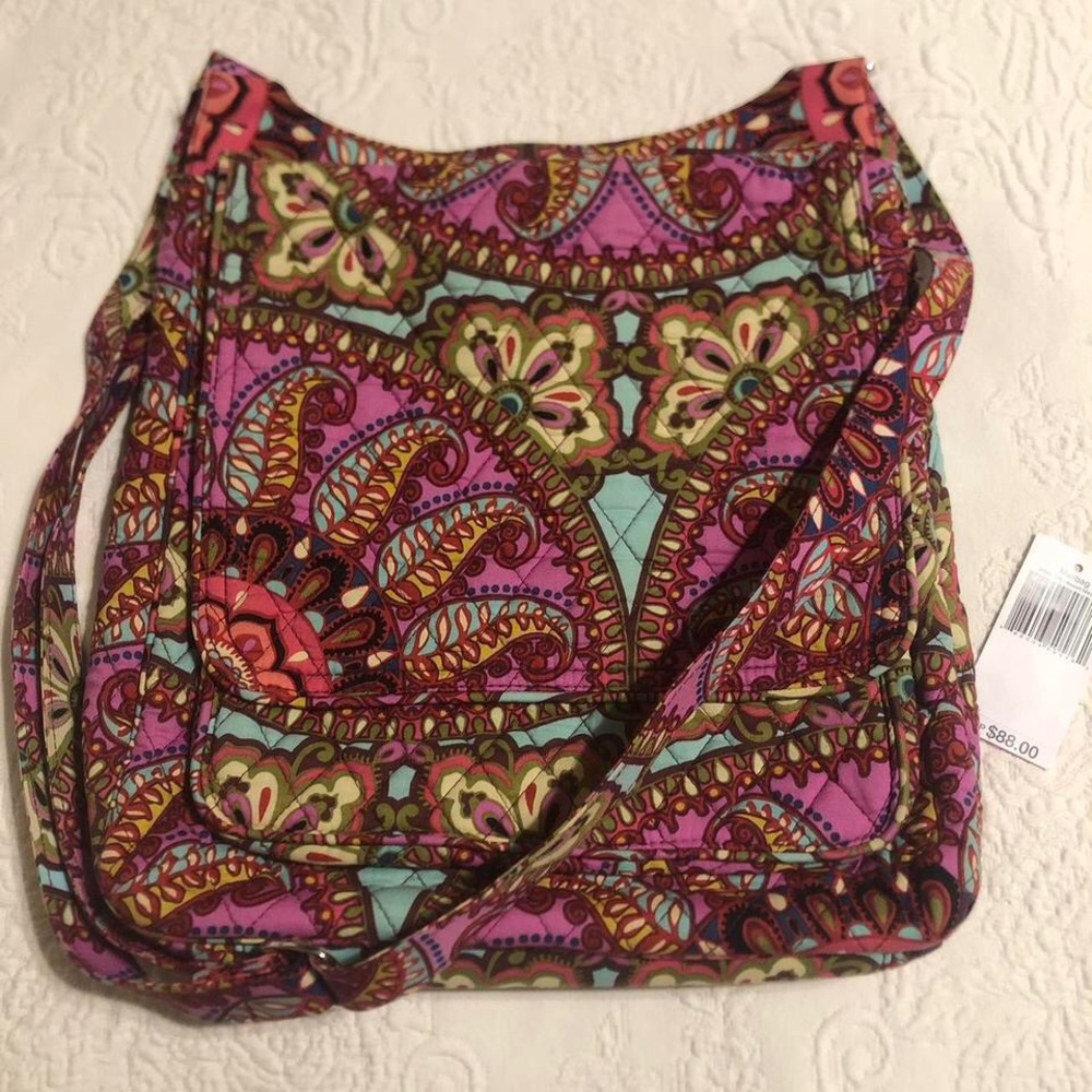 Vera Bradley Mailbag Crossbody Pink Paisley Bag